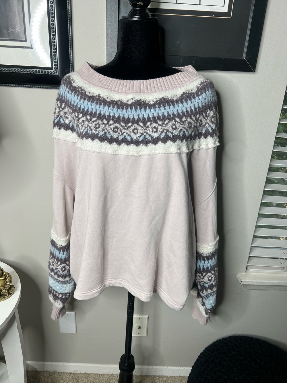 Free people chilly sweatshirt X-large hushed violet combo - Picture 7 of 11